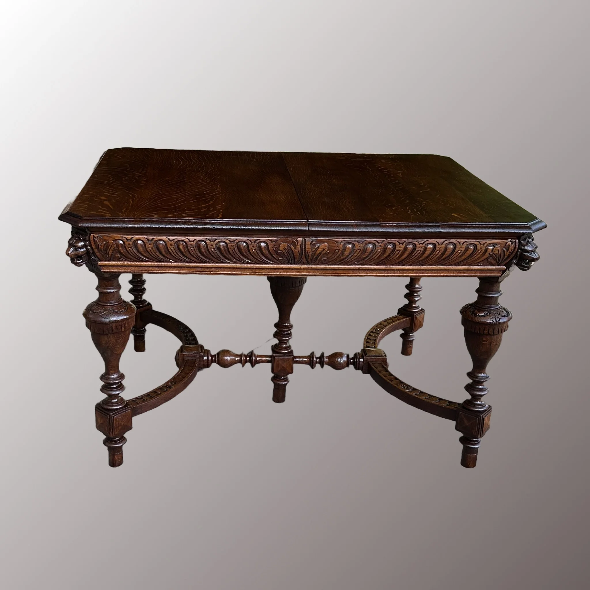 Restaurált Bővíthető neoreneszánsz étkezőasztal