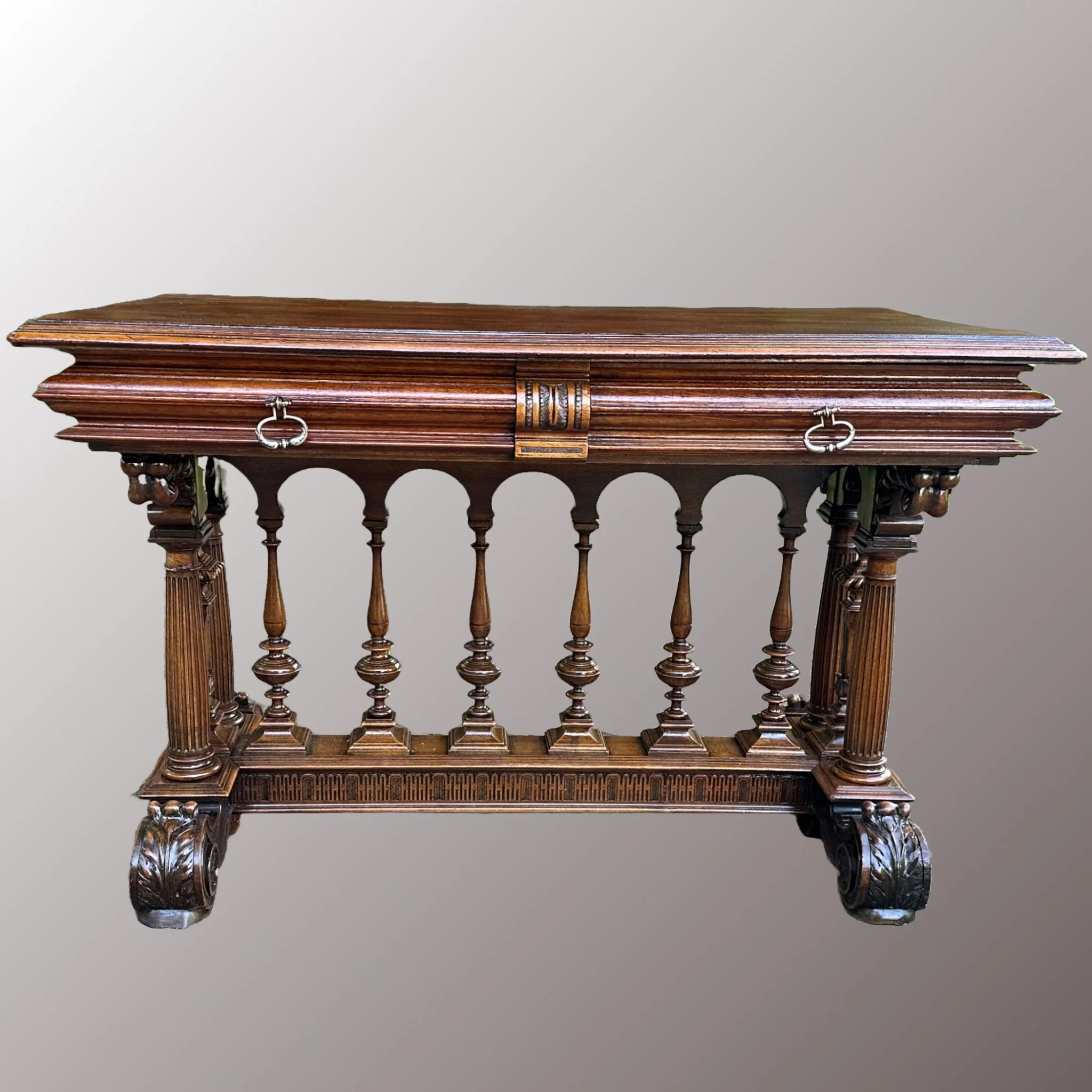 Neoreneszánsz női íróasztal - 5. nézet