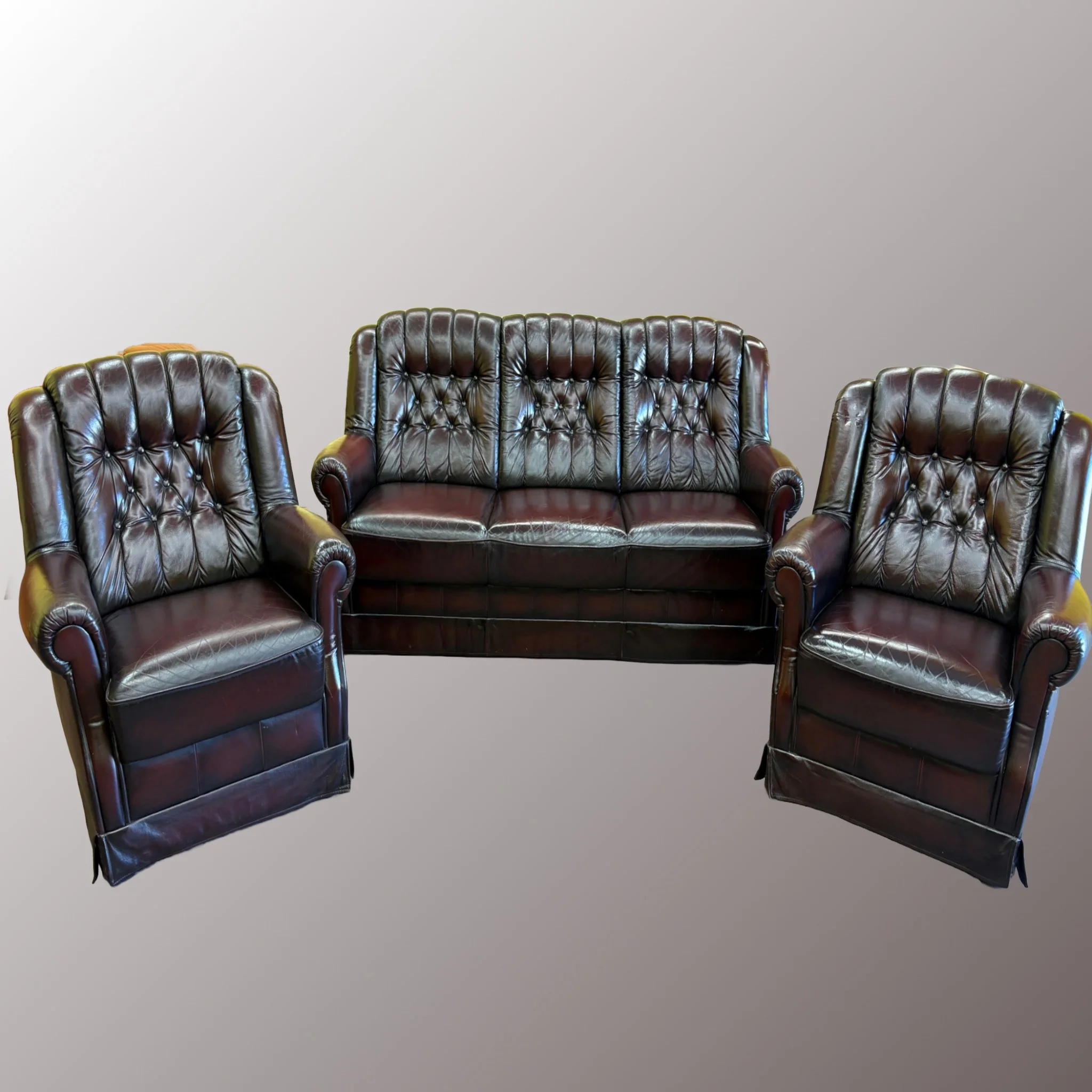 Restaurált Chesterfield ülőgarnitúra