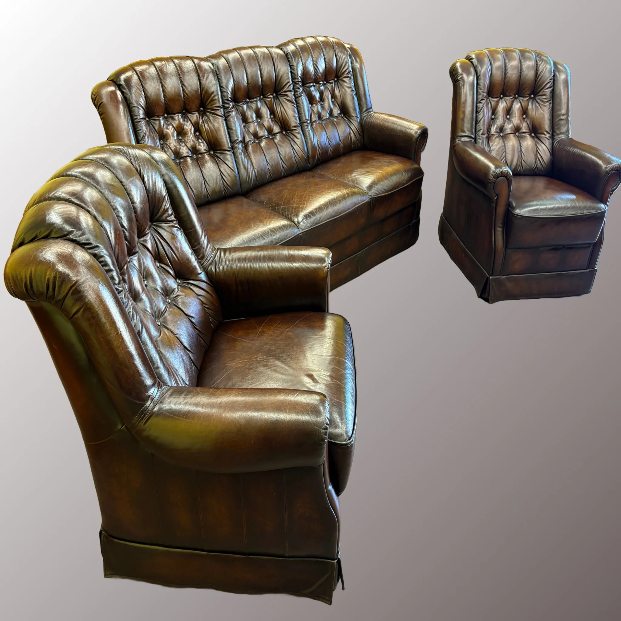 Vintage bőr ülőgarnitúra - 6. nézet