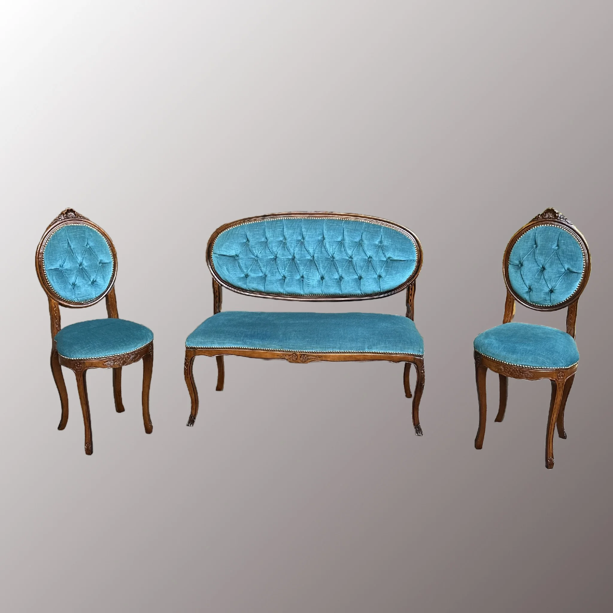 Restaurált Lajos-stílusú szalongarnitúra