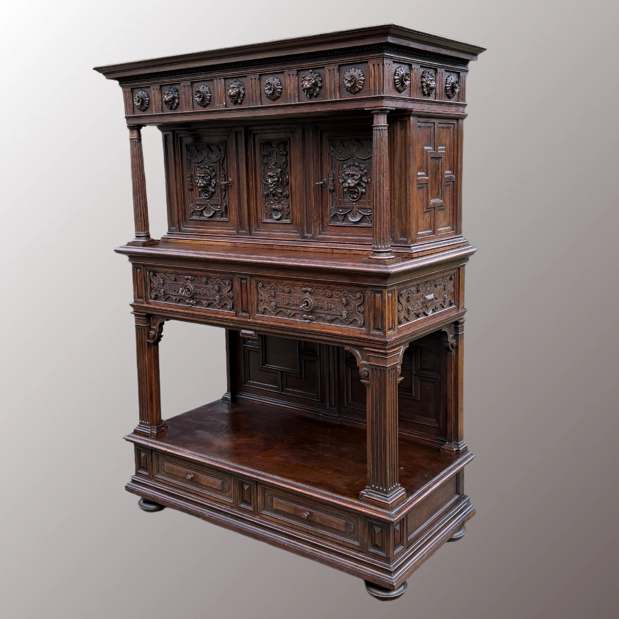 Neoreneszánsz kabinetszekrény - 2. nézet