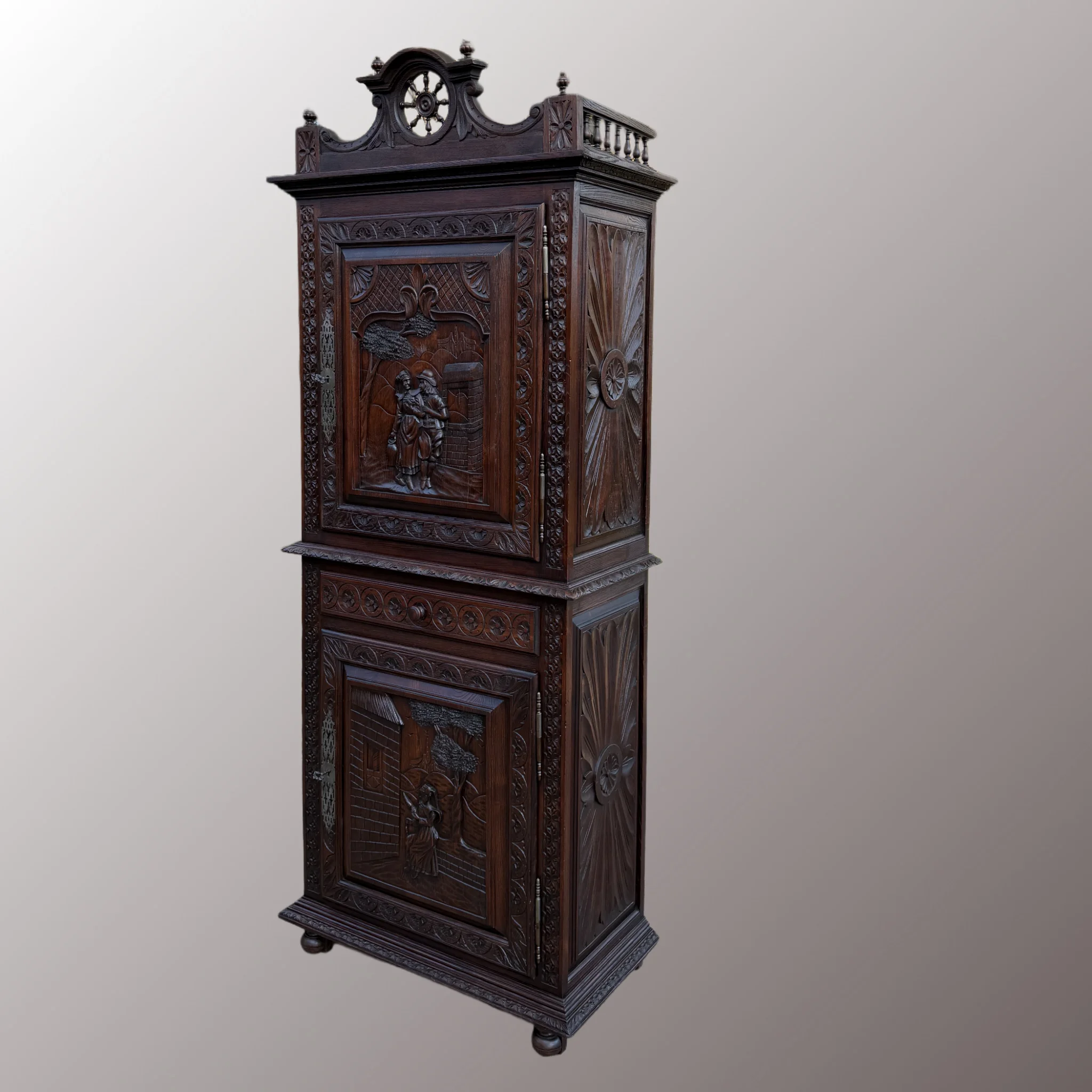 Breton kabinetszekrény - 3. nézet