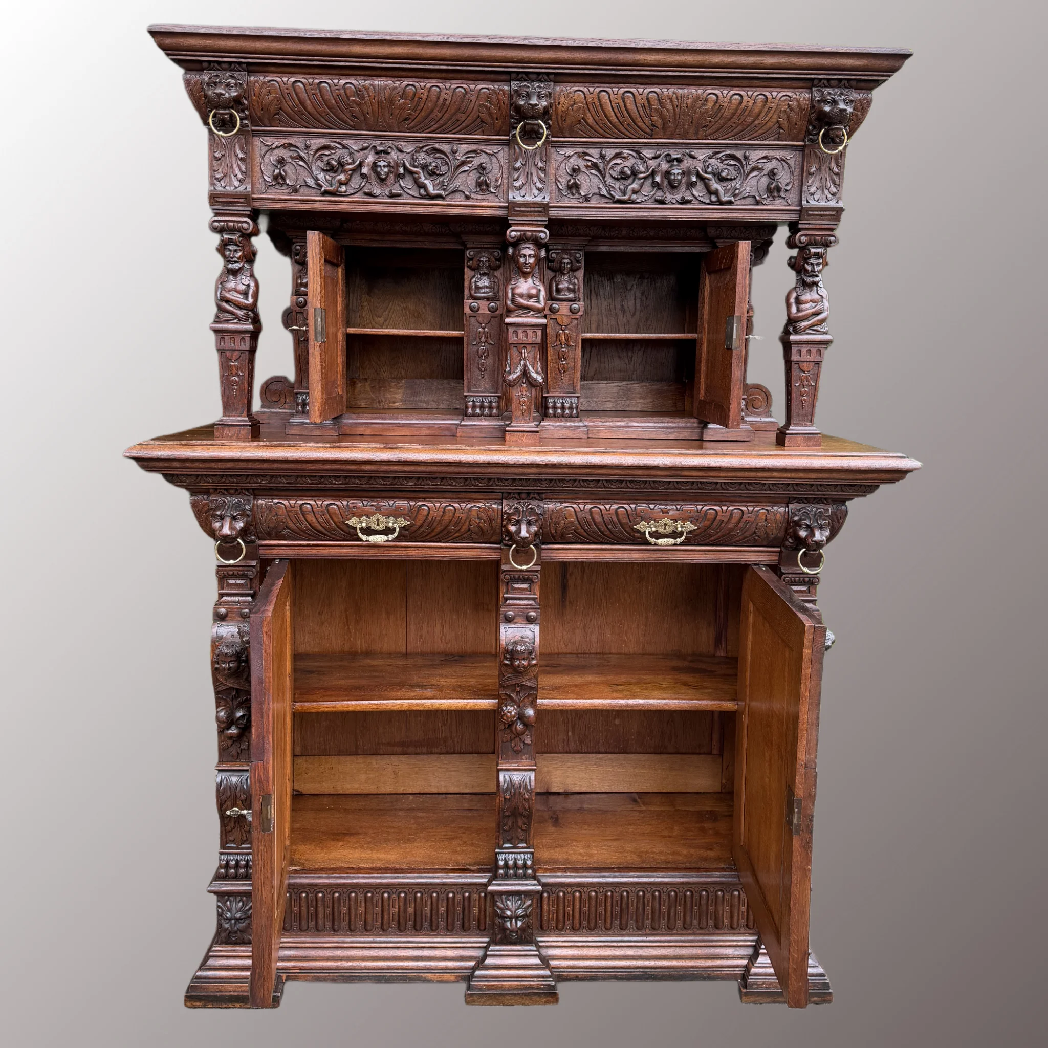 Neoreneszánsz kabinetszekrény - 6. nézet