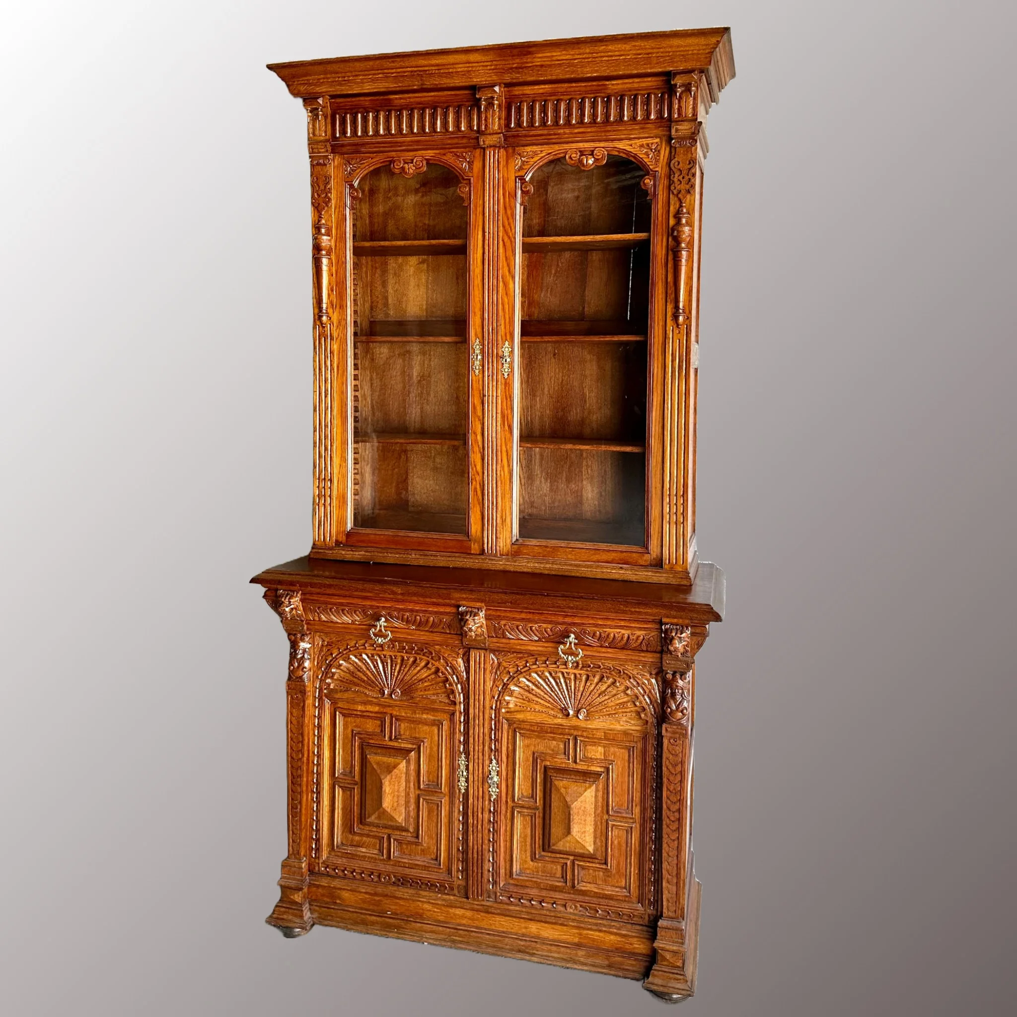 Neoreneszánsz könyves szekrény - 2. nézet