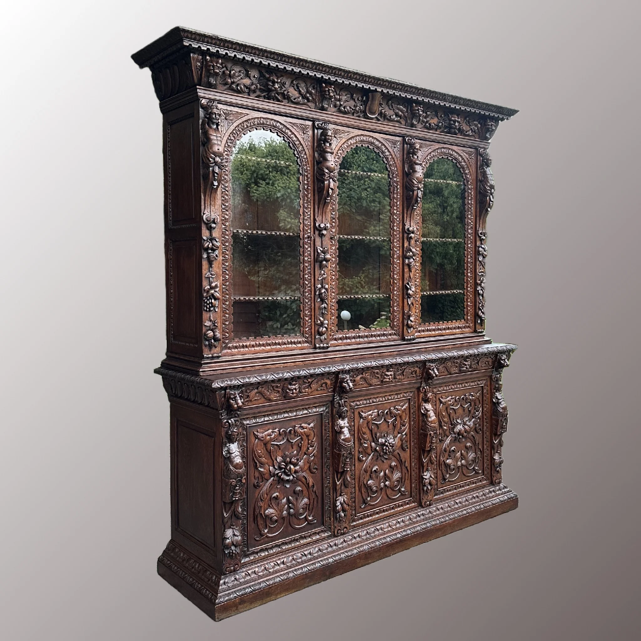 Neoreneszánsz könyvesszekrény - 2. nézet