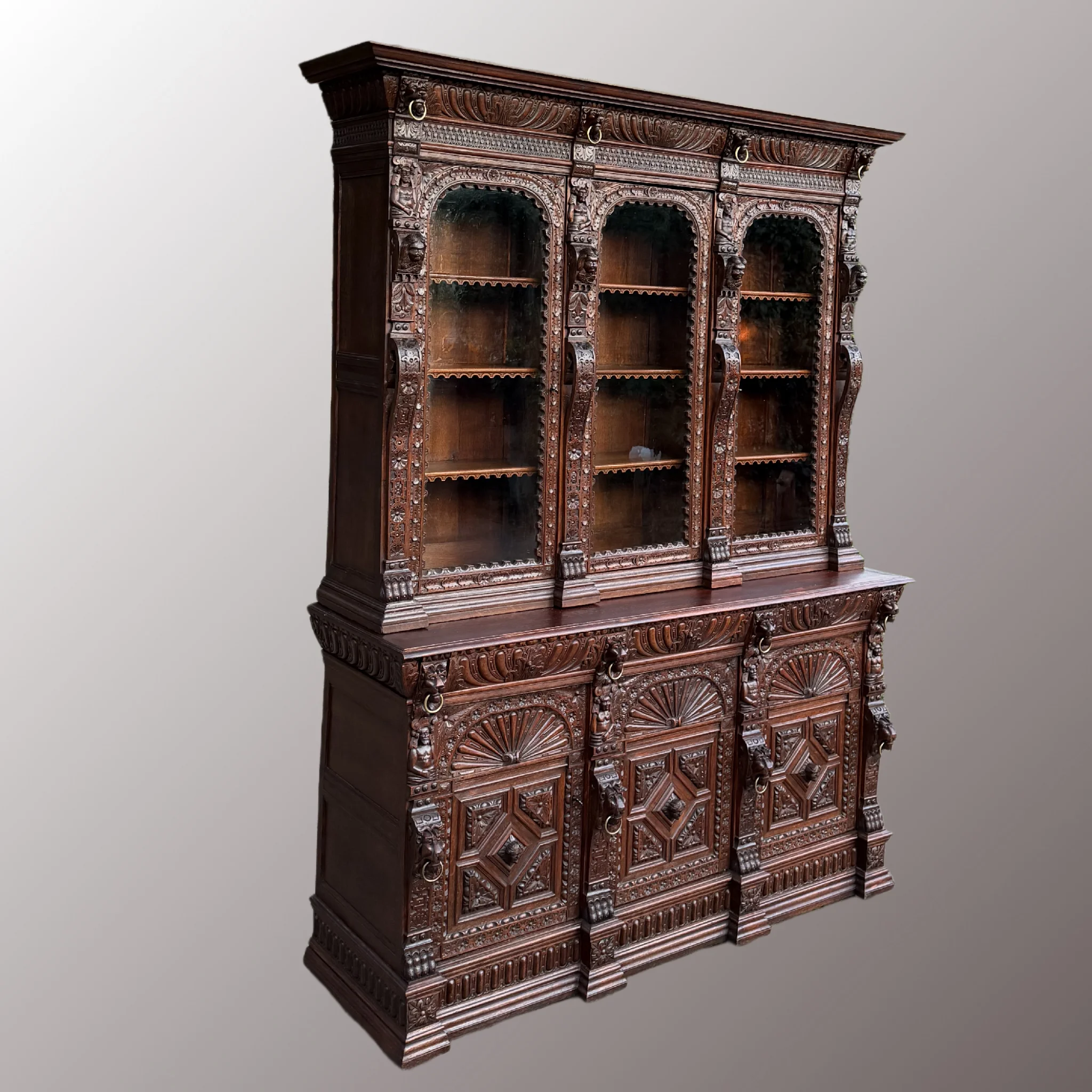 Neoreneszánsz könyvesszekrény - 3. nézet