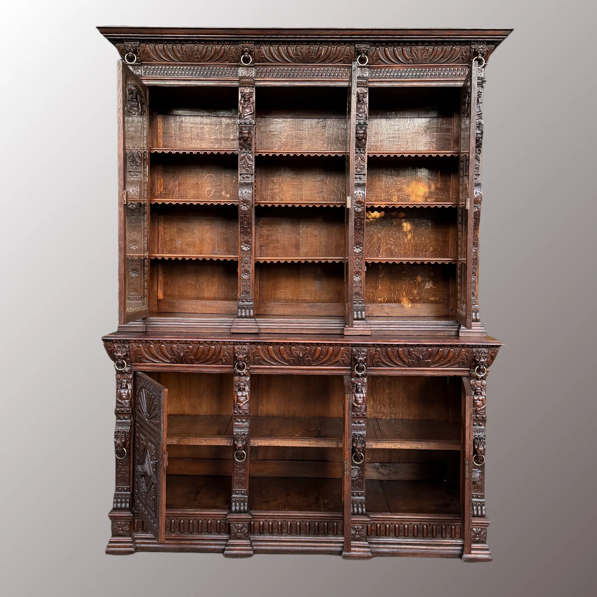 Neoreneszánsz könyvesszekrény - 4. nézet