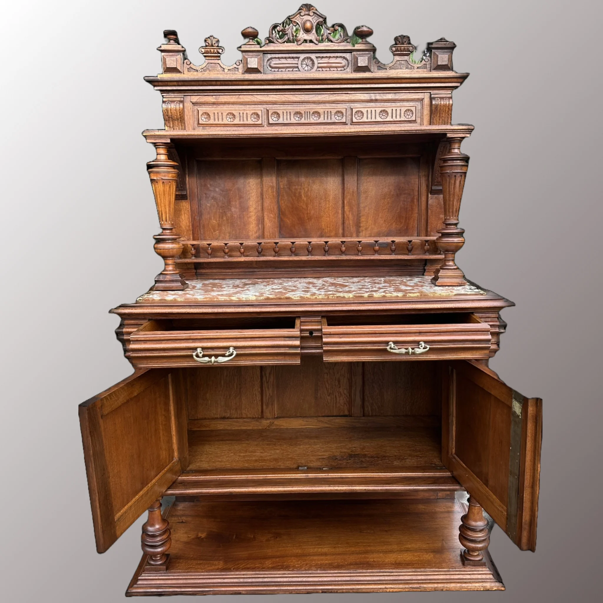 Neoreneszánsz pohárszék - 4. nézet