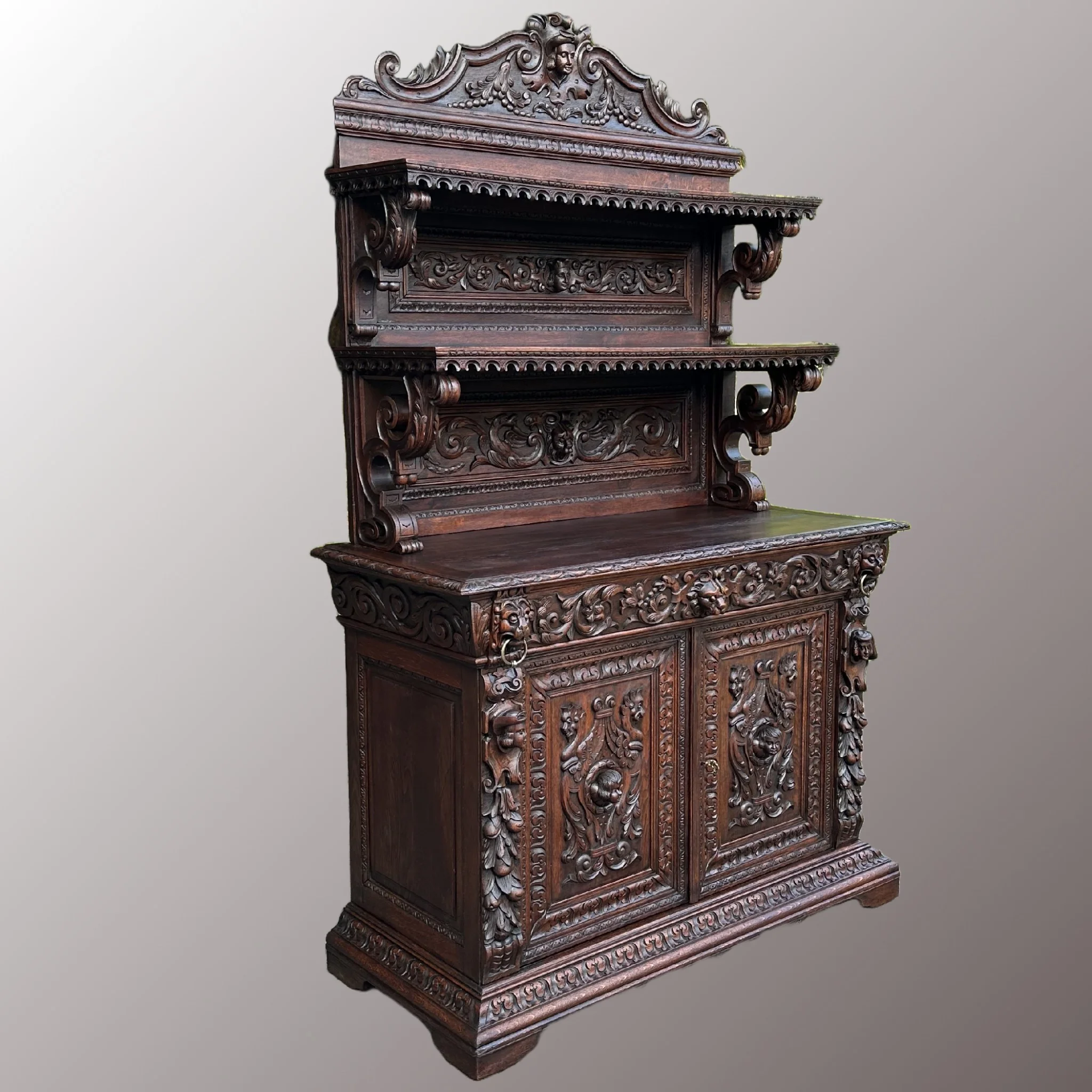 Neoreneszánsz pohárszék - 3. nézet