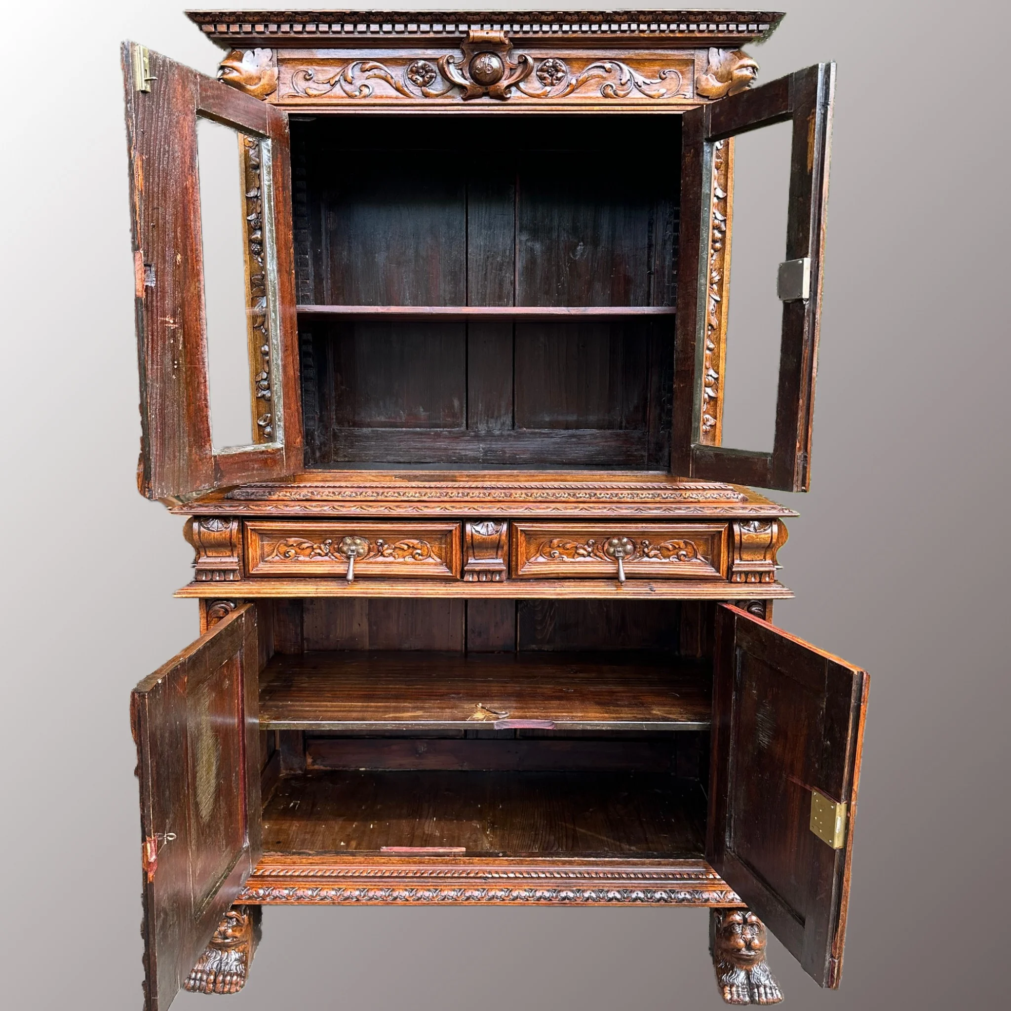 Neoreneszánsz tálalószekrény - 3. nézet