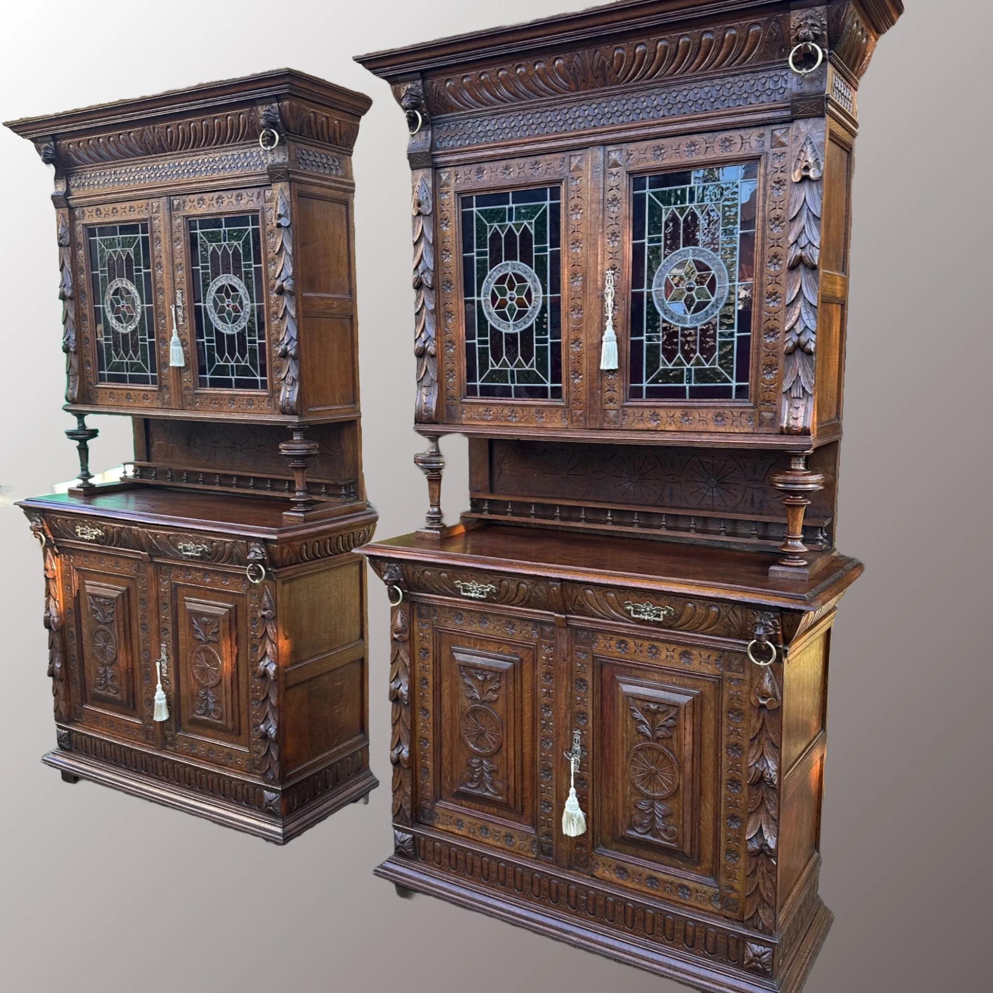 Neoreneszánsz tálalószekrény páros - 3. nézet