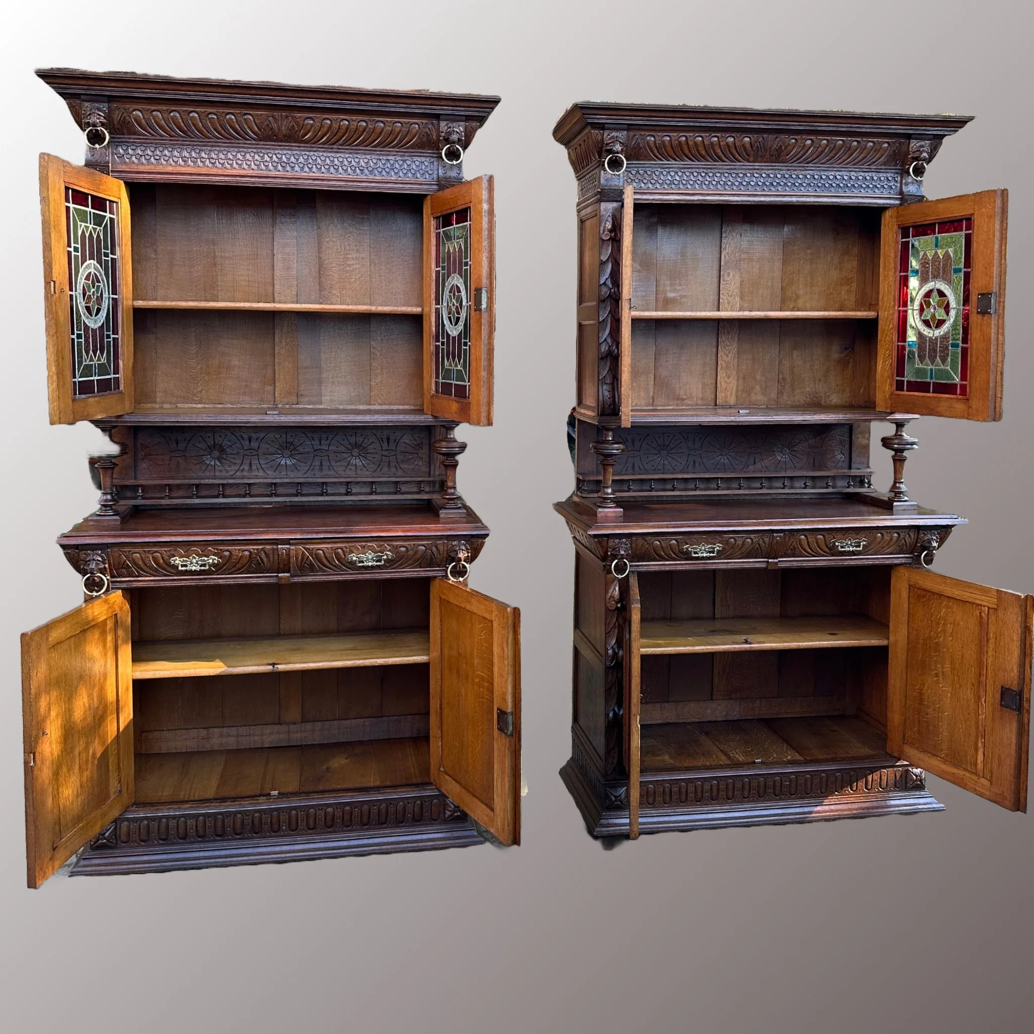 Neoreneszánsz tálalószekrény páros - 4. nézet