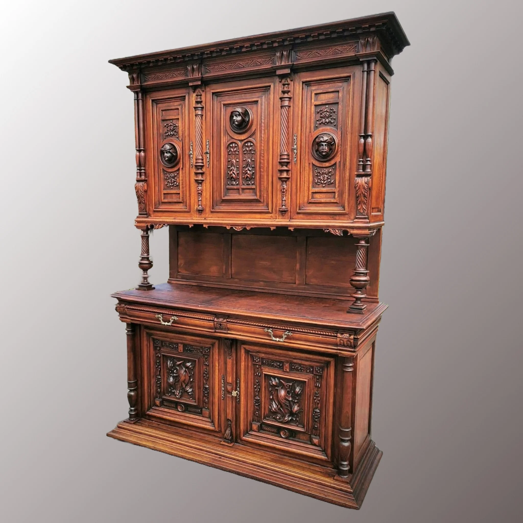 Neoreneszánsz tálalószekrény - 3. nézet