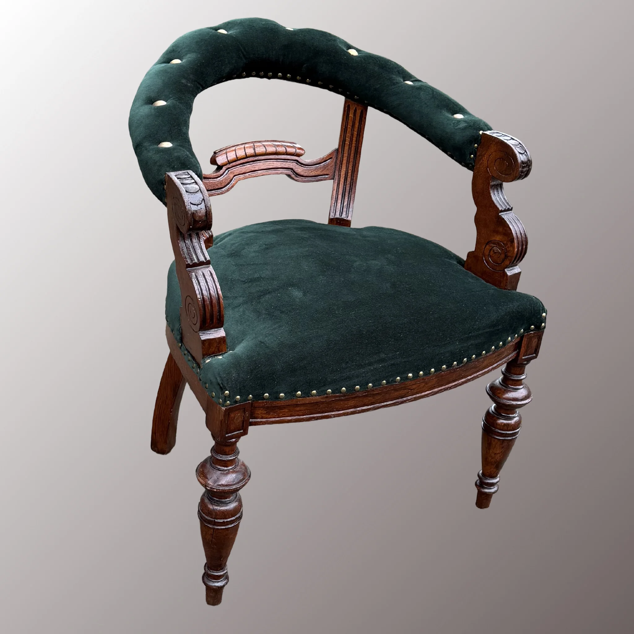 Restaurált Historizáló íróasztal-szék