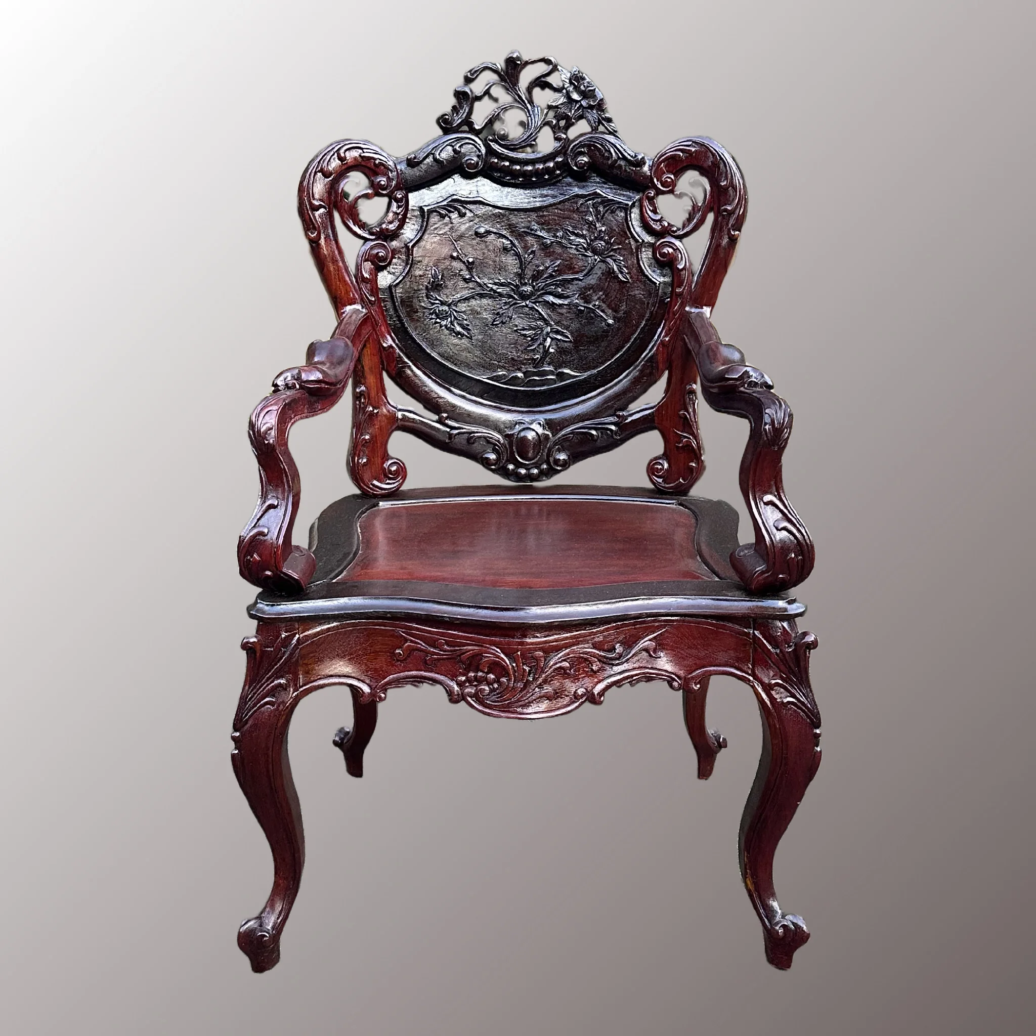 Restaurált Neorokokó trónszék