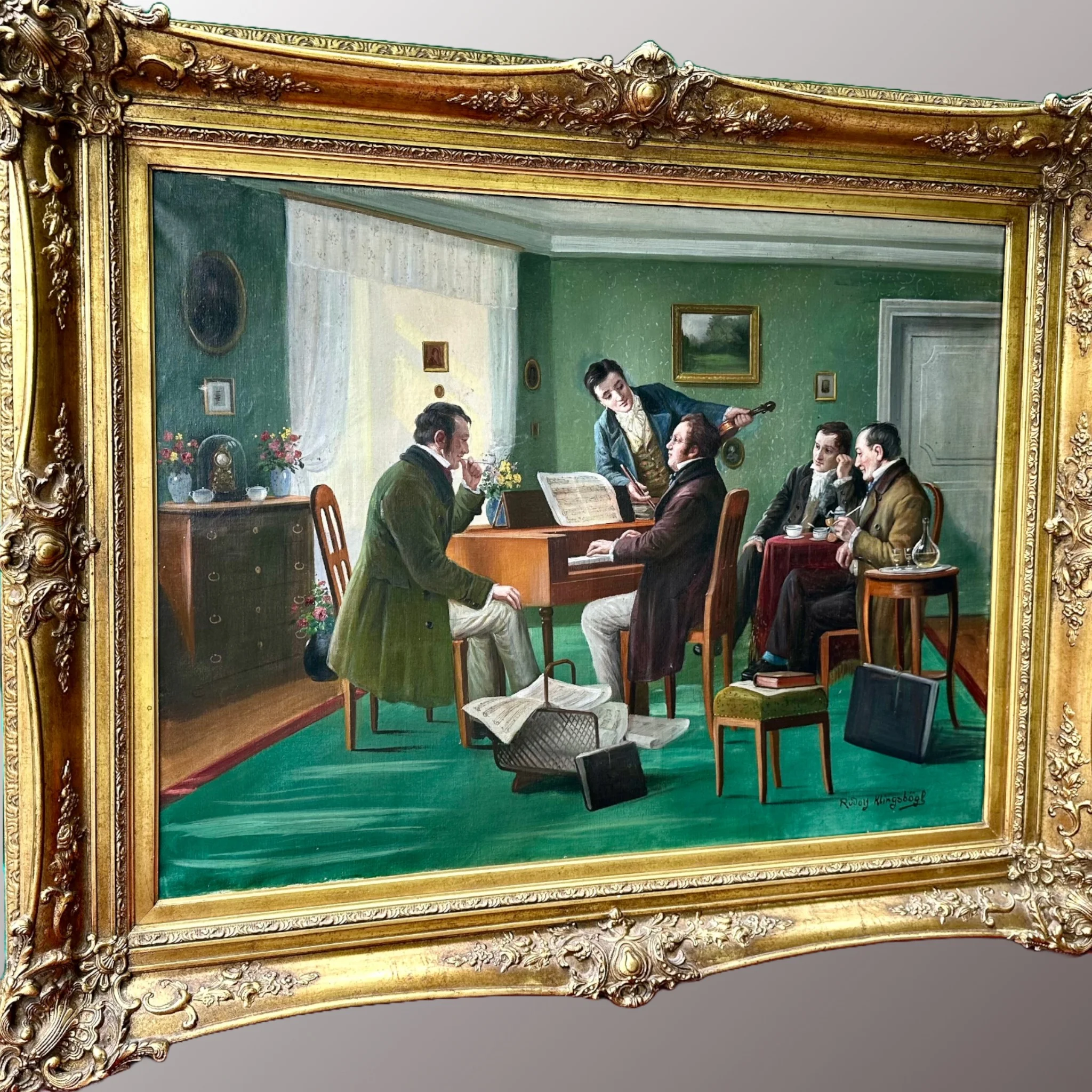 Festmény - Zenészek komponálás közben - 2. nézet