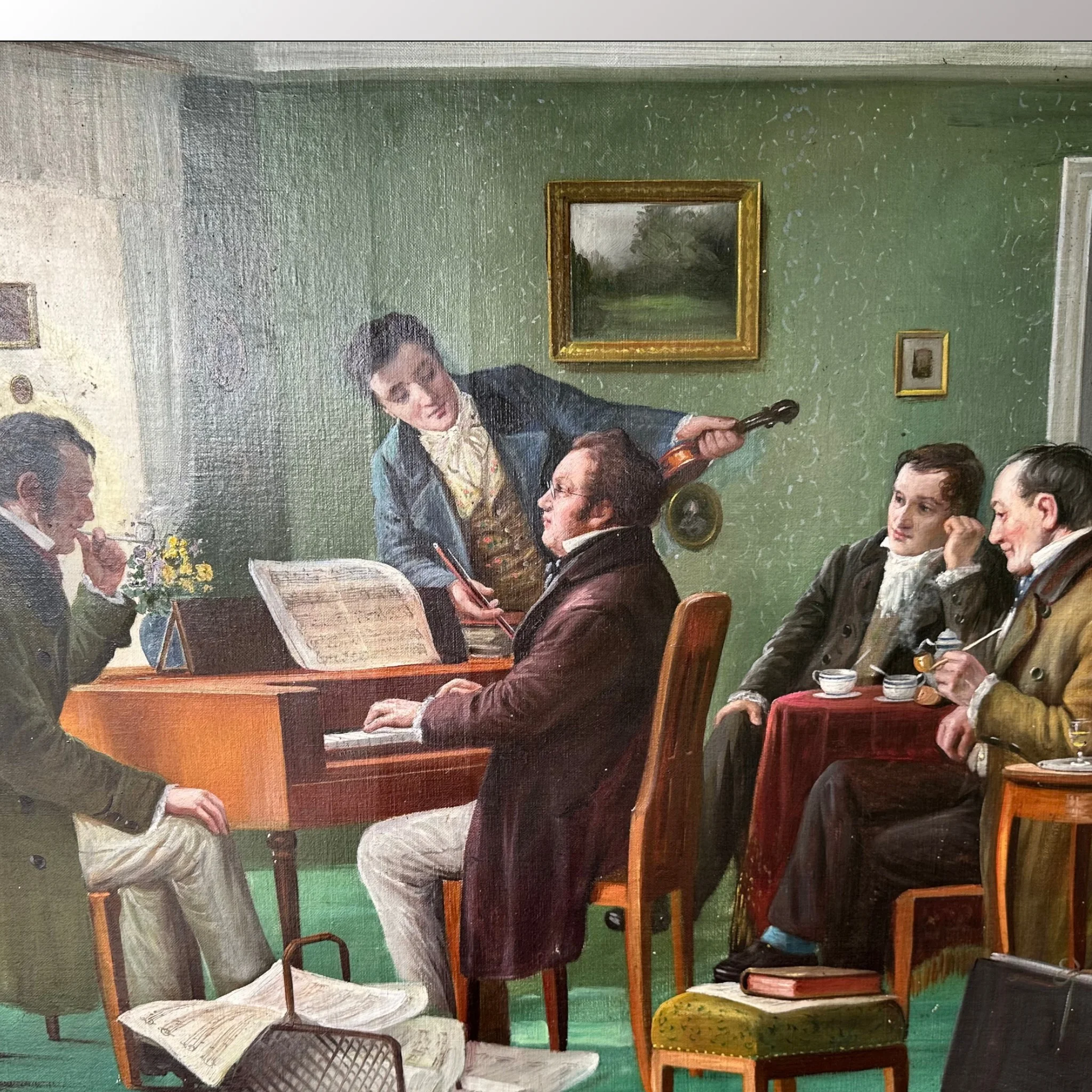 Festmény - Zenészek komponálás közben - 4. nézet